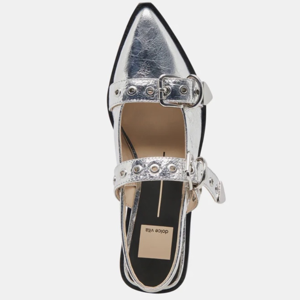 Dolce Vita Labell Slingback in Silver Distressed. Size 10. - Picture 2 of 9